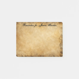 Altgetragener Papierkorb Post-it Klebezettel