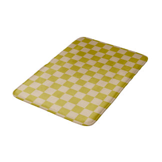 Altgold und Beige Schachbrettmuster Badematte