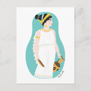 Altgriechisch Matryoshka Postcard Postkarte