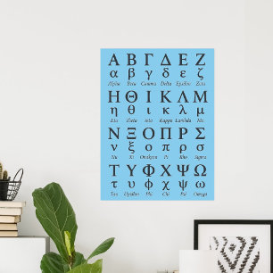 Altgriechische Alphabetbuchstaben in Reihenfolge ( Poster