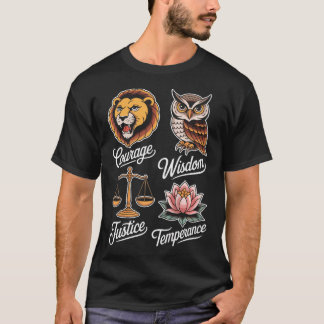 Altgriechische Philosophie und die vier Säulen von T-Shirt