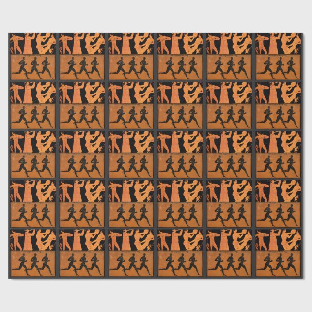 Altgriechische Vasen - Sport Geschenkpapier (Flach)
