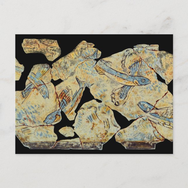 Altgriechischer Freskenmaler Fresken Wandmalerei Postkarte (Vorderseite)