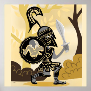 Altgriechischer Hoplite Poster