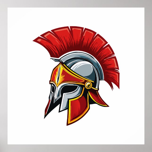 Altgriechischer korinthischer Helm Poster (Vorne)
