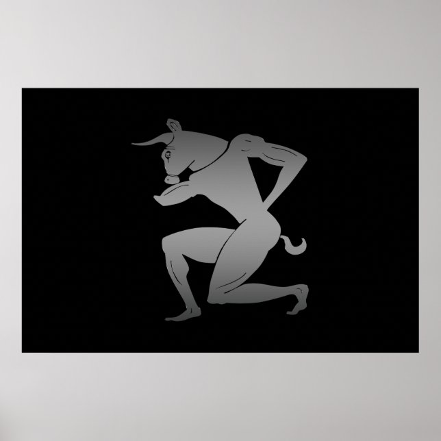 Altgriechischer Minotaur Poster (Vorne)