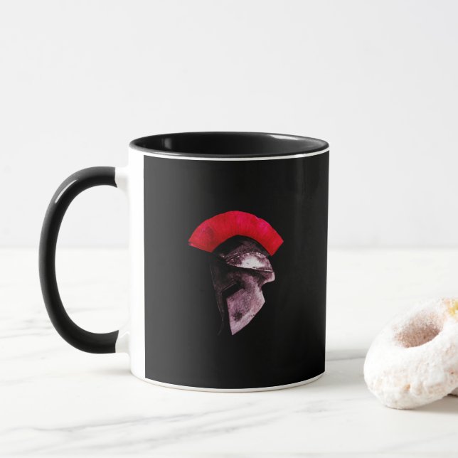 Altgriechischer spartanischer Sturzhelm Tasse (Mit Donut)
