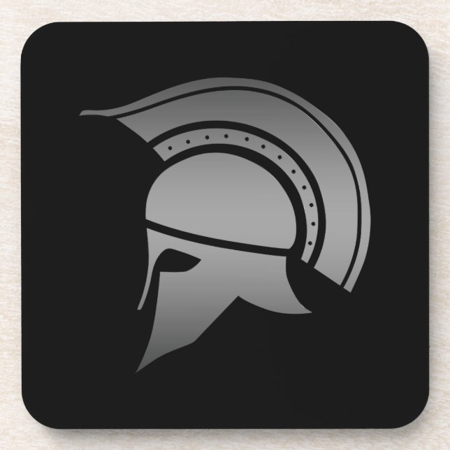 Altgriechischer spartanischer Sturzhelm Untersetzer (Vorderseite)