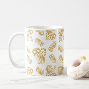 Altgriechisches athenisches Eulenmuster  Kaffeetasse