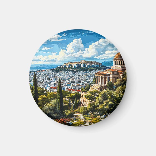 Altgriechisches Denkmal in der Geschichte Athens Magnet (Vorne)