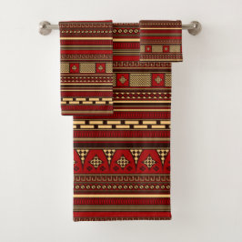 Altgriechisches geometrisches Mustertuch Badhandtuch Set