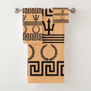 Altgriechisches Küsten-Symbol-Geschenk-Handtuch-Se Badhandtuch Set