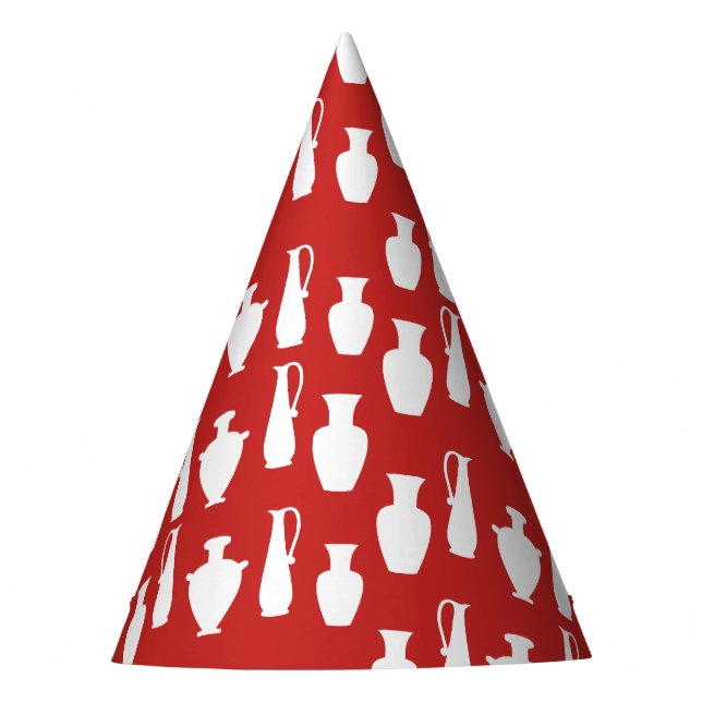 Altgriechisches Vases Jars Musterpapier Hat Partyhütchen (Vorderseite)
