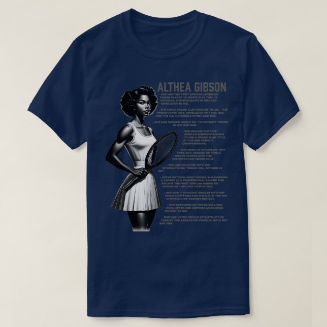 Althea Gibson Facts T-Shirt (Design vorne)