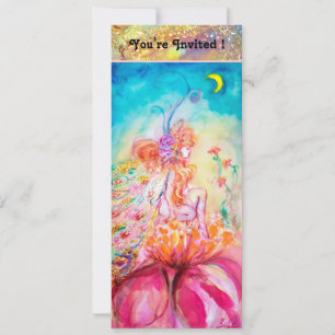 ALTHEA, rosa, blau-gelb grün Einladung