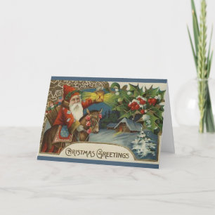 Althergebrachte primitive Weihnachtskarte des Weih Feiertagskarte