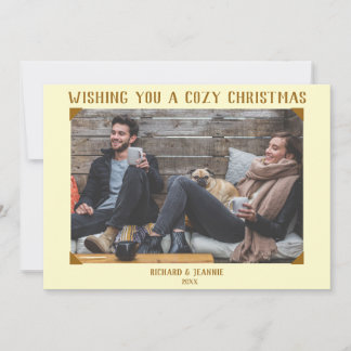 Althergebrachte Vintage-Fotografie-Weihnachtskarte Feiertagskarte