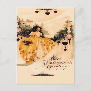 Althergebrachte Vintage-Valentinsgrüße Feiertagspostkarte