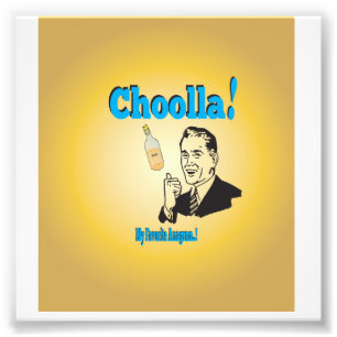 Althergebrachter Choolla-Alkohol-Anagramm-Humor Fotodruck