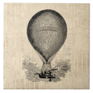 Althergebrachter Heißluftballon Fliese