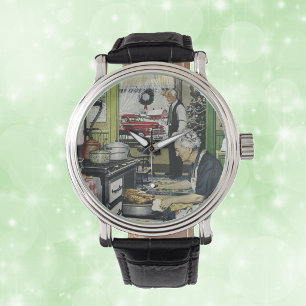 Althergebrachter Weihnachten im Vintage-Heimküche Armbanduhr