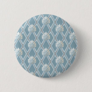 Althergebrachtes blaues Fächer-Gitter-Tapetenmuste Button