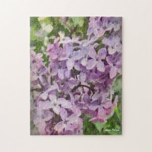 Althergebrachtes Lila-Flieder-Foto-Puzzle Puzzle