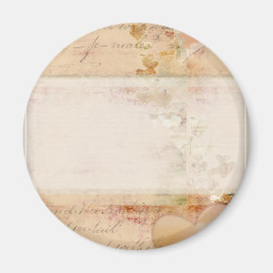 Althergebrachtes, vintage Hochzeitsdesign Magnet