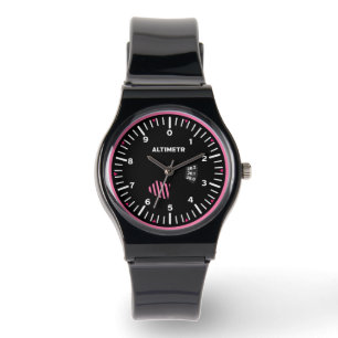 Altimeter Lady Pilot Aviation Geek Armbanduhr