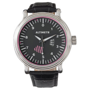 Altimeter Lady Pilot Aviation Geek Armbanduhr