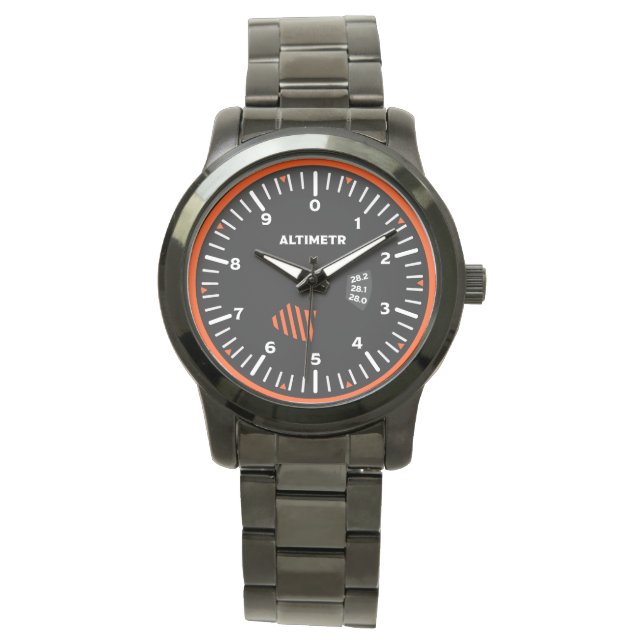 Altimeter Pilot Aviation Geek Armbanduhr (Vorderseite)