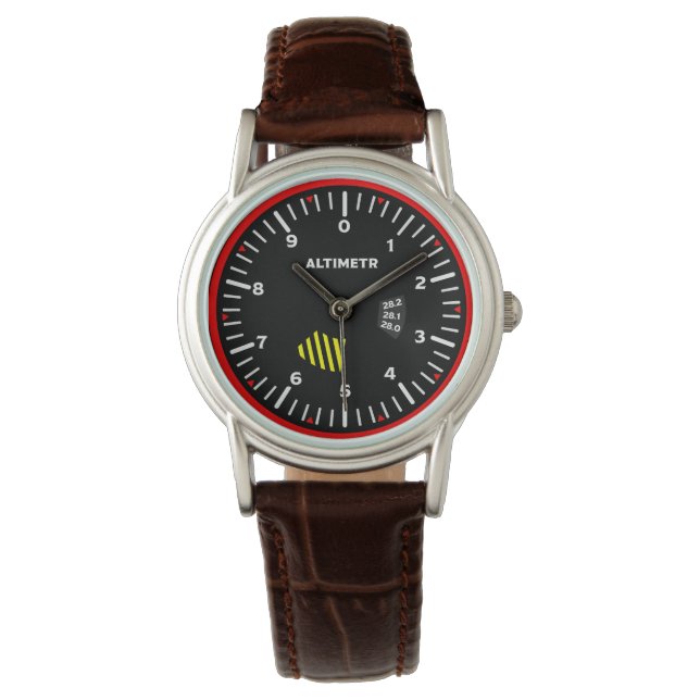 Altimeter Pilot Aviation Geek Armbanduhr (Vorderseite)