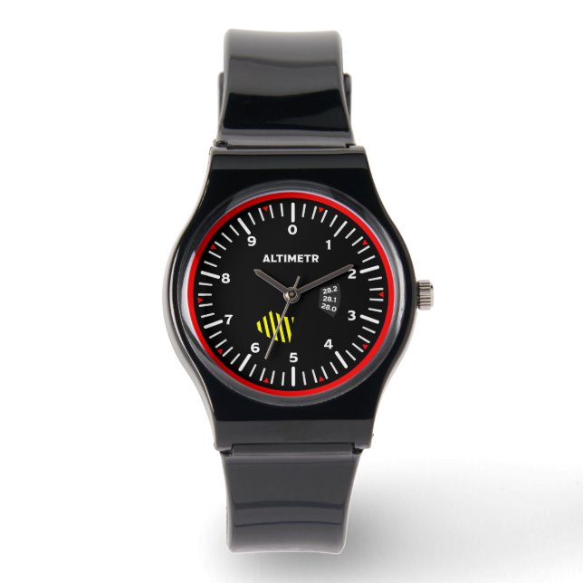 Altimeter Pilot Aviation Geek Armbanduhr (Vorderseite)