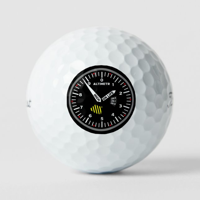 Altimeter Pilot Aviation Geek Golfball (Vorderseite)