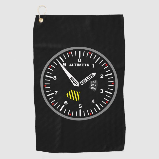 Altimeter Pilot Aviation Geek Golfhandtuch (Vorderseite)