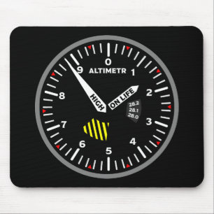 Altimeter Pilot Aviation Geek Mousepad