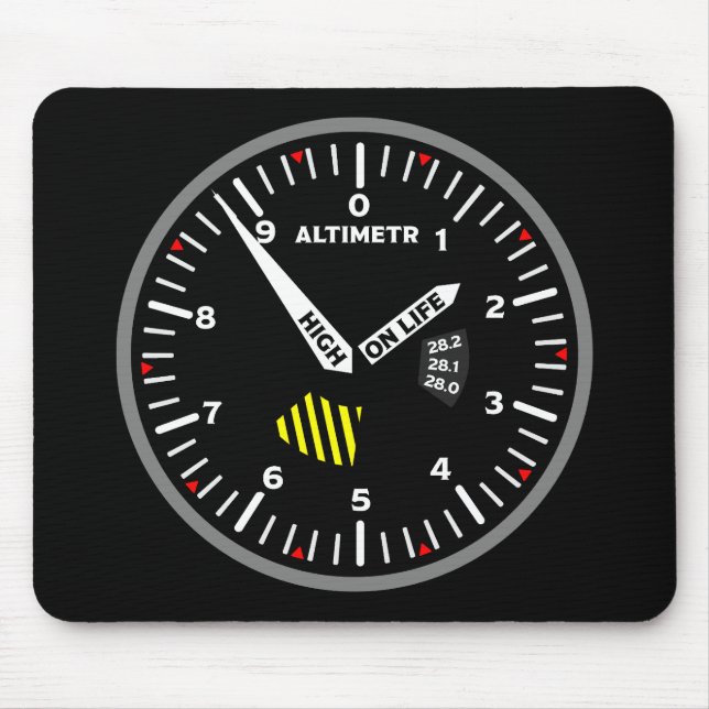 Altimeter Pilot Aviation Geek Mousepad (Vorne)