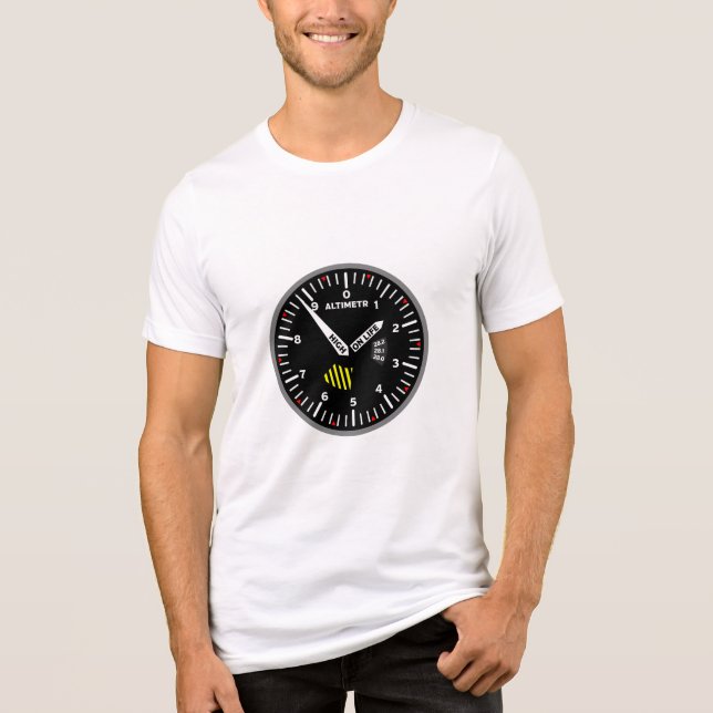 Altimeter Pilot Aviation Geek Tri-Blend Shirt (Vorderseite)