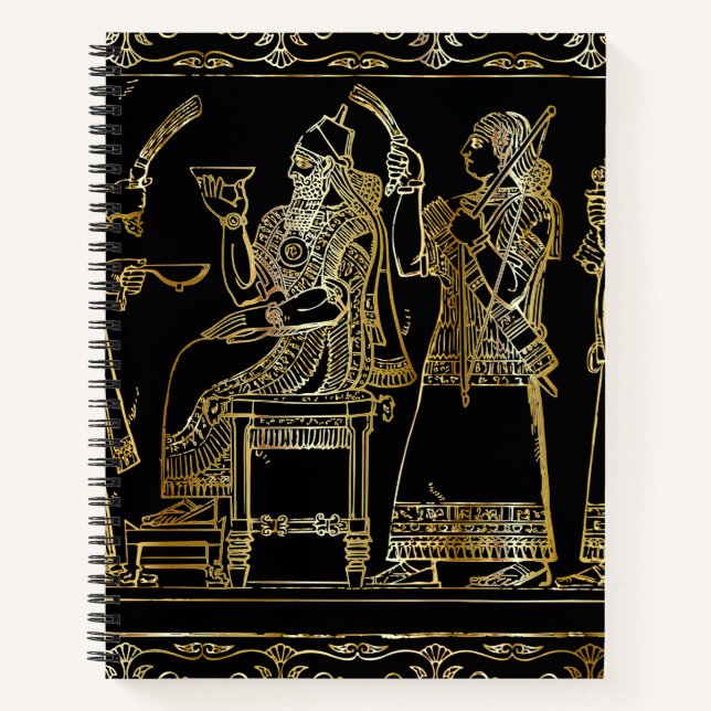 Altmesopotamische Goldrelief Notizbuch (Vorderseite)