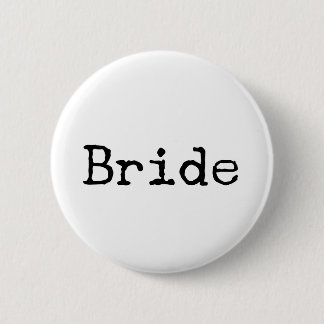 altmodische Braut der Schreibmaschine Braut Button