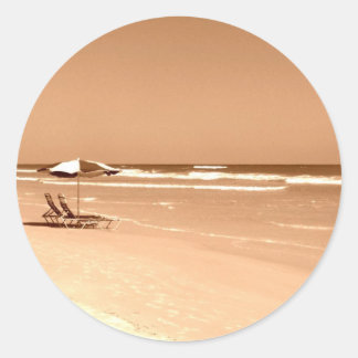 Altmodische Daytona Beach Fotografie Runder Aufkleber