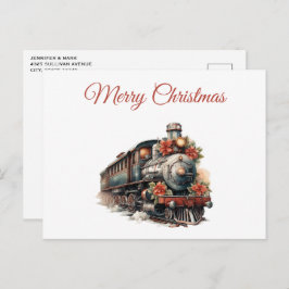 Altmodische Eisenbahn Retro Weihnachten