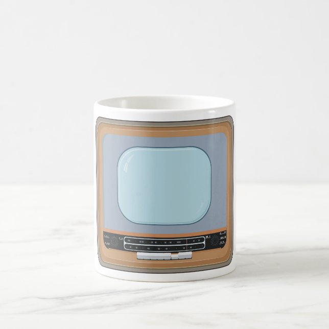 Altmodische Fernseher Retro TV Kaffeemaschine Tass Kaffeetasse (Mittel)
