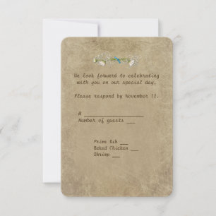 altmodische Hochzeitserlaubnis RSVP Einladung
