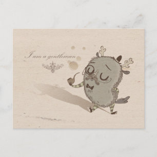 altmodische Monster-Postkarte Postkarte