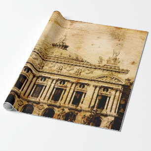 Altmodische Paris, uralt, antike,  Geschenkpapier