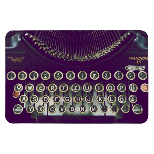 altmodische Schreibmaschine Magnet (Horizontal)