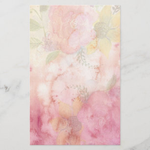 Altmodische Vintage Aquarellpastellfarben Briefpapier