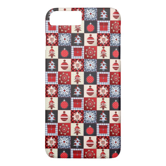 Altmodische Weihnachtsdecke Case-Mate iPhone Hülle (Rückseite)