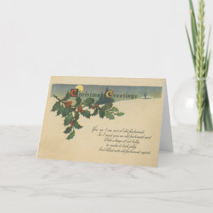 Altmodische Weihnachtsgruß-Karte Feiertagskarte